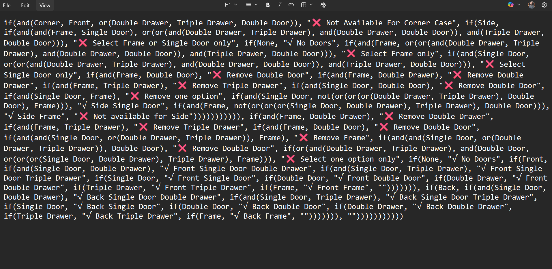 Parametric Formula 4